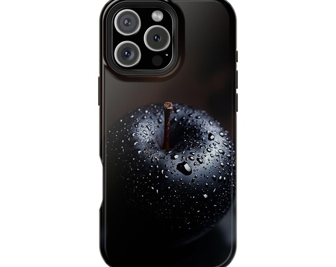 Midnight Dark Apple Dewdrops Shadow Fruit Phone Case: iPhone, Galaxy, Pixel - Lifetime Warranty