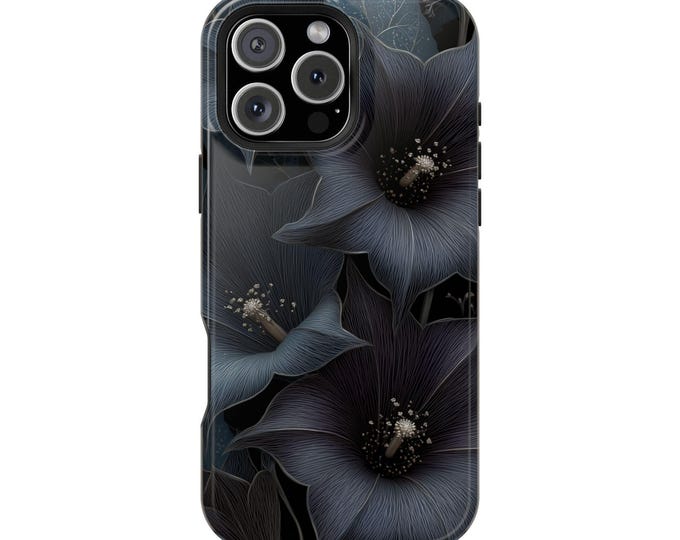 Black Bat Flowers Gothic Elegance Phone Case for iPhone | Samsung Galaxy | Google Pixel