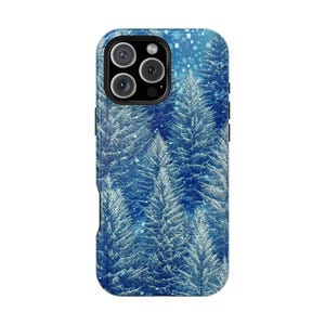 Snow Draped Winter Pine Tree Forest Phone Case for iPhone 16 15 14 13 12 | MagSafe Magnetic Charger | Samsung Galaxy | Pixel | Tough Cover