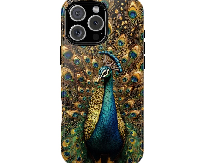 Magnificent Peacock Bird Feathers Phone Case: iPhone, Galaxy, Pixel - Lifetime Warranty