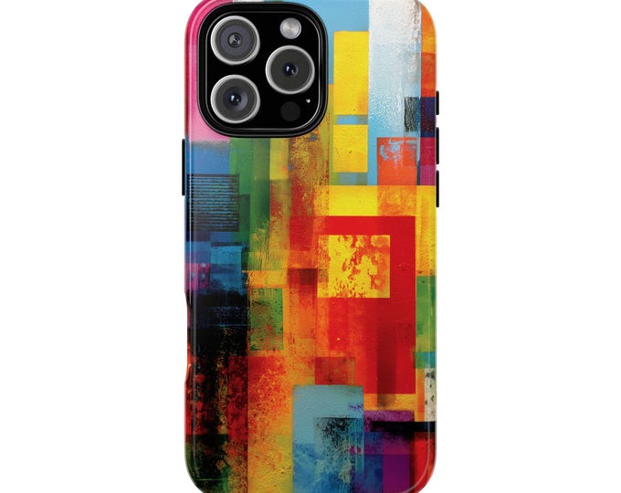 Vibrant Abstract Colorful Shapes Bold Accents Phone Case: iPhone, Samsung Galaxy, Pixel - Lifetime Warranty