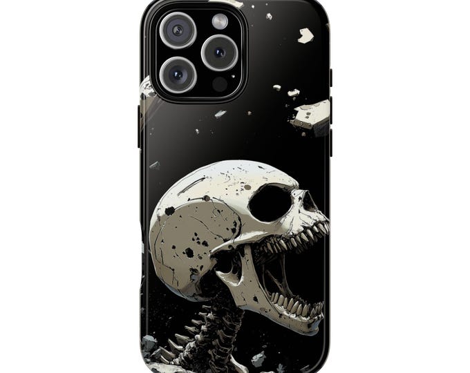 Cel Shade Skull Alien Skeleton Phone Case: iPhone, Galaxy, Pixel - Lifetime Warranty
