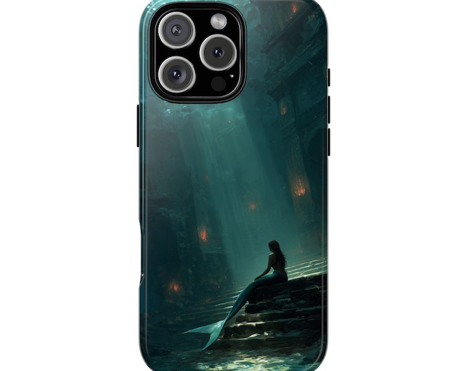 Mermaid Shimmering Underwater Temple Phone Case: iPhone, Galaxy, Pixel - Lifetime Warranty