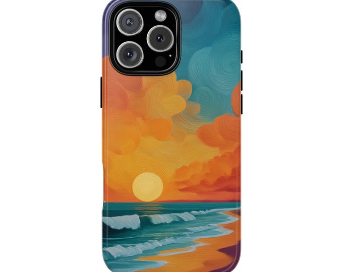 Sunset Beach Summer Waves Phone Case: iPhone, Galaxy, Pixel - Lifetime Warranty