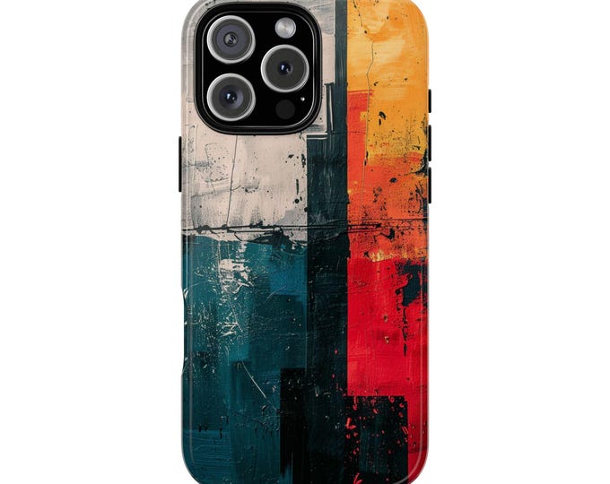 Dynamic Art Painting Abstract Orange Tone Phone Case: iPhone, Galaxy, Pixel - Lifetime Warranty