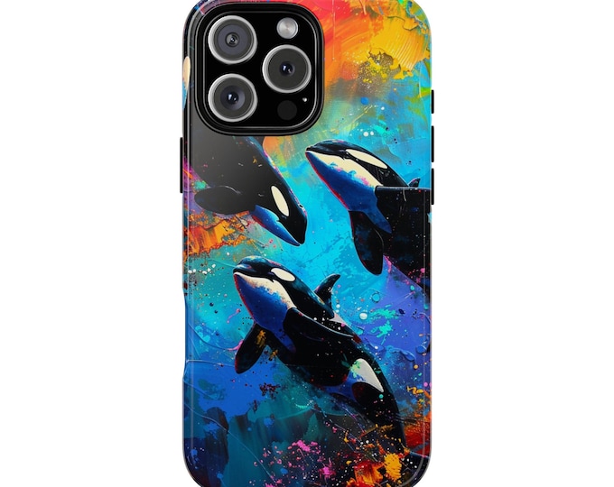 Orca Ocean Colorful Marine Killer Whale Phone Case: iPhone, Galaxy, Pixel - Lifetime Warranty