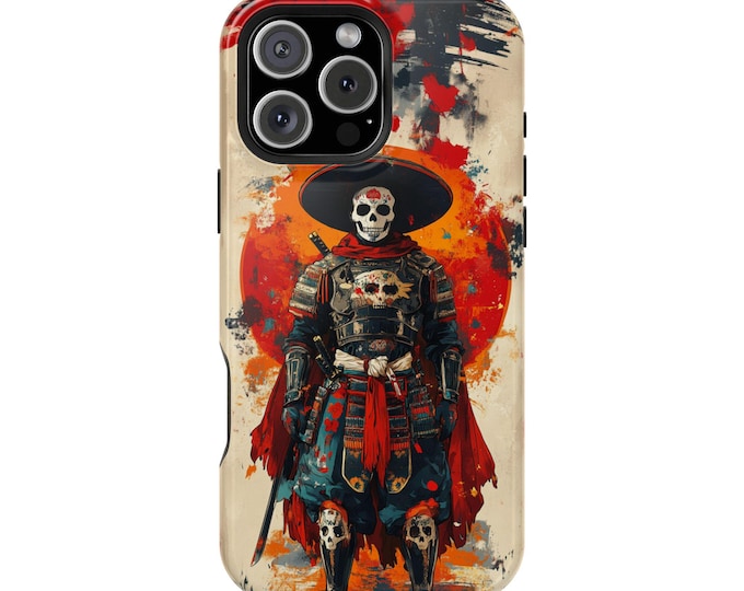Mexico Samurai Dia De Los Muertos Skull Warrior Phone Case: iPhone, Galaxy, Pixel - Lifetime Warranty