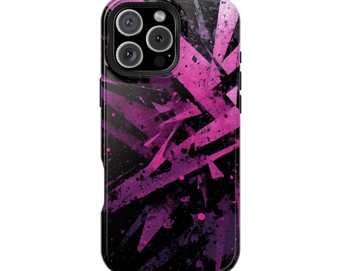 Purple Punk Jagged Sharp Abstract Lines Phone Case: iPhone, Galaxy, Pixel - Lifetime Warranty
