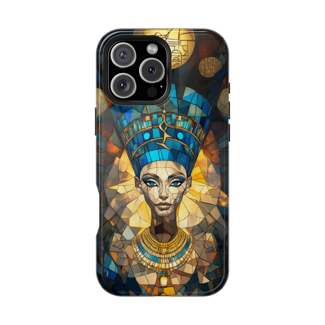 Magnificent Egyptian Queen Stained Glass Phone Case for iPhone 16 16e ...