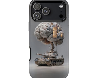 Brain Tank Neural Assault War Art Phone Case • Original Artwork • Heavy Duty Protection • Tech Gift • Lifetime Warranty