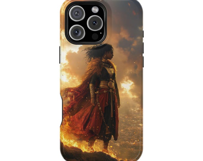 African Queen Fiery Tribal Warrior Phone Case: iPhone, Galaxy, Pixel - Lifetime Warranty