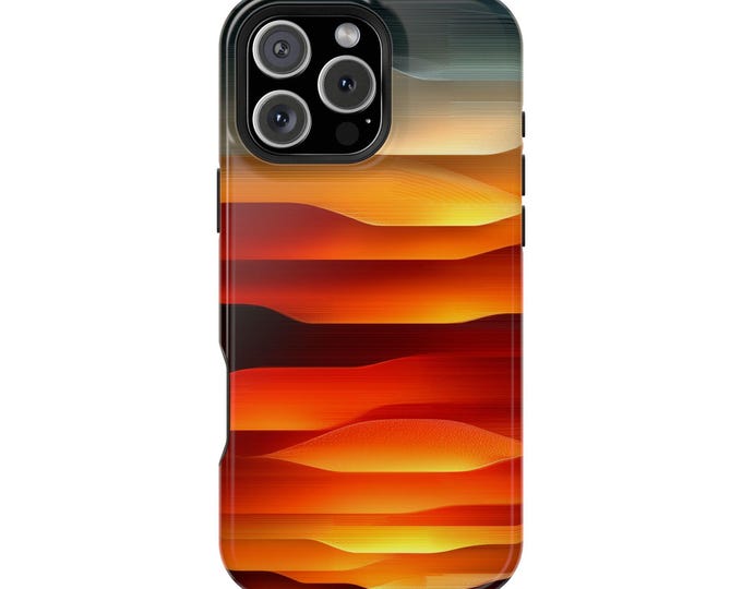 Gradient Orange Sunset Pattern Phone Case: iPhone, Galaxy, Pixel - Lifetime Warranty