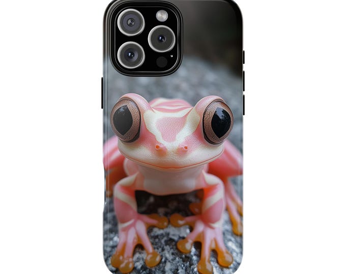 Bright Pink Wild Frog Phone Case: iPhone, Galaxy, Pixel - Lifetime Warranty