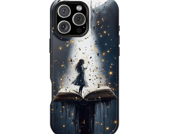 Girl Reading Story Book Library Fantasy Phone Case: iPhone, Galaxy, Pixel - Lifetime Warranty