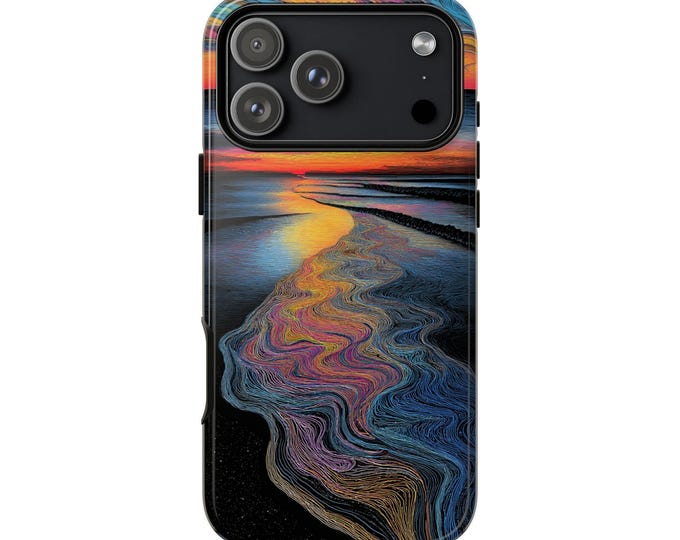 Sunset Ocean Shore Serene Coast Phone Case: iPhone, Galaxy, Pixel - Lifetime Warranty