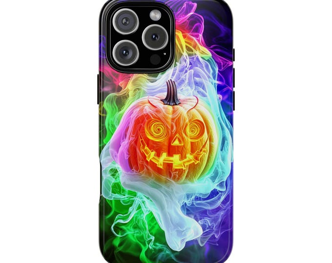 Trippy Pumpkin Halloween Smoke Phone Case: iPhone, Galaxy, Pixel - Lifetime Warranty