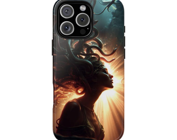 Epic Medusa Serpent Queen Snakes Glow Phone Case: iPhone, Galaxy, Pixel - MagSafe Compatible