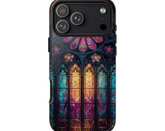 Gothic Stained Glass Radiant Cathedral Case • iPhone, Galaxy, Pixel, Kindle • Lifetime Warranty