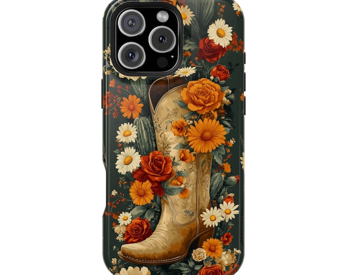 70s Western Floral Cowboy Boots Flower Phone Case for iPhone | Samsung Galaxy | Google Pixel