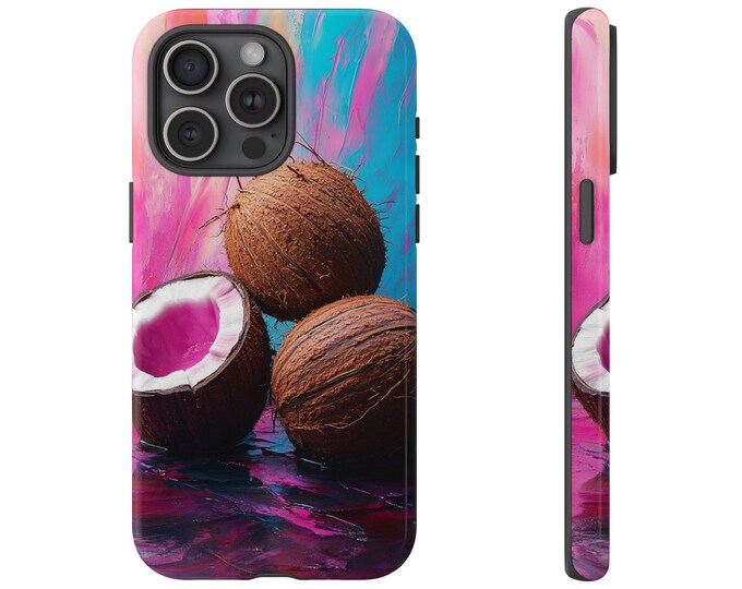 Abstract Coconut Art Phone Case: iPhone, Galaxy, Pixel - Magsafe Wireless Charging