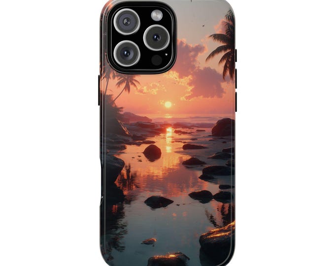 Tidal Stream Calm Ocean Sunset Creek Phone Case: iPhone, Galaxy, Pixel - Lifetime Warranty