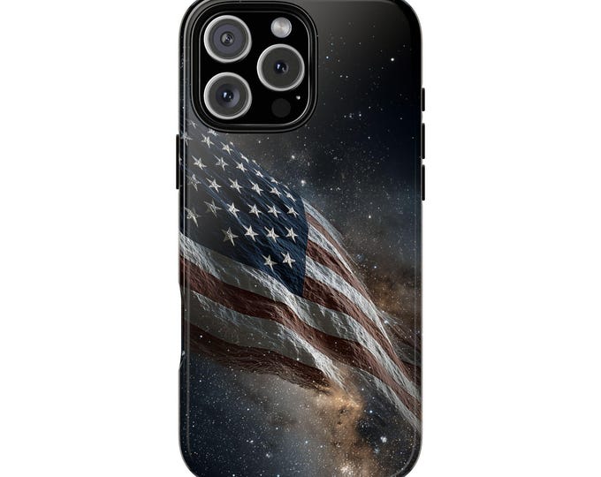Surreal American Flag USA Starry Sky Phone Case: iPhone, Galaxy, Pixel - Lifetime Warranty
