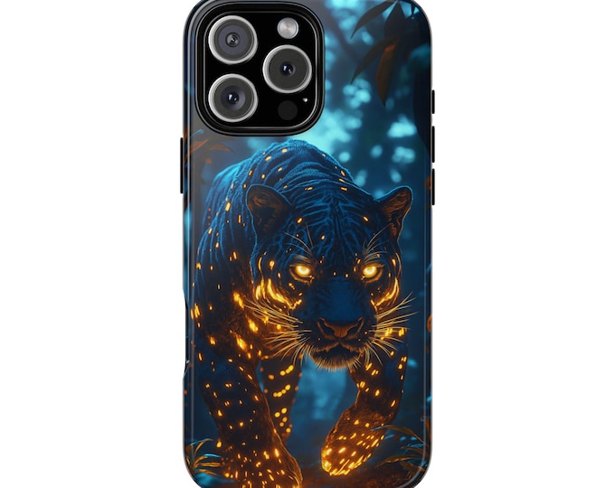 Bioluminescent Glowing Jaguar Cat Jungle Phone Case: iPhone, Galaxy, Pixel - Lifetime Warranty