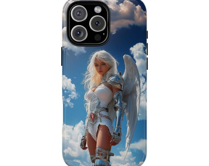 Celestial Guardian Seraphic Girl Vanguard Angel Phone Case: iPhone, Galaxy, Pixel - Lifetime Warranty