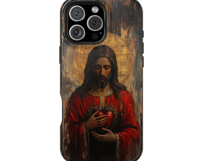 Sacred Heart Jesus Christ Vintage Art Phone Case for iPhone | Samsung Galaxy | Google Pixel
