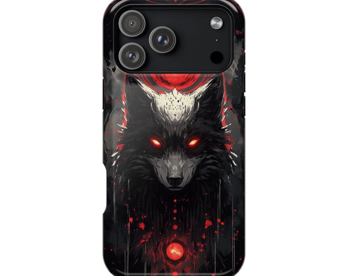 Dark Wolf Tribal Kitsune Spirit Phone Case: iPhone, Galaxy, Pixel - Lifetime Warranty