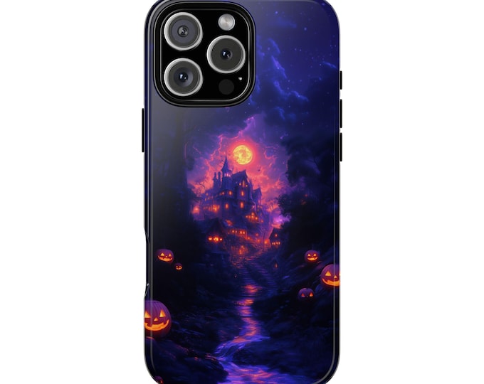 Halloween Haunted Mansion Pumpkins Phone Case: iPhone, Galaxy, Pixel - Lifetime Warranty