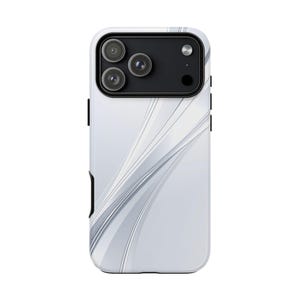 Silver Infinity Metallic Cascade Phone Case: iPhone, Galaxy, Pixel - Lifetime Warranty