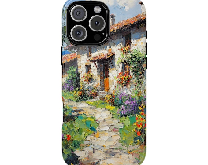 Vintage Oil Painting Village Old Town Phone Case: iPhone, Galaxy, Pixel - Lifetime Warranty