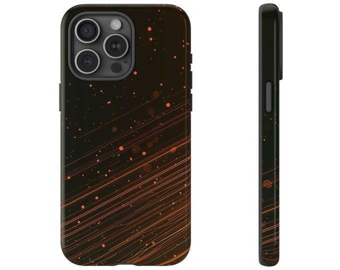 Minimalist Brown Gold Art Phone Case - Cola Tech Board Abstract Phone Cover - Dynamic Art Style Phone Case - iPhone, Pixel, Samsung Galaxy