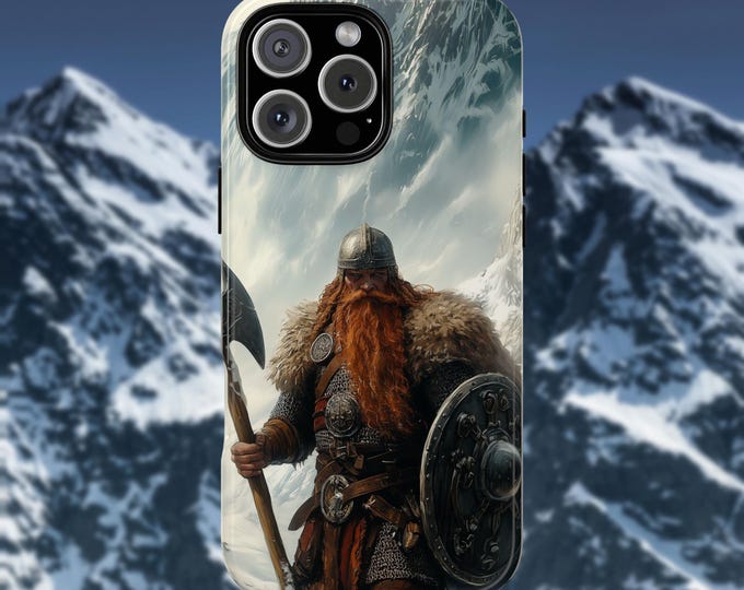 Viking Warrior Nordic Axe Shield Phone Case: iPhone, Galaxy, Pixel - Lifetime Warranty