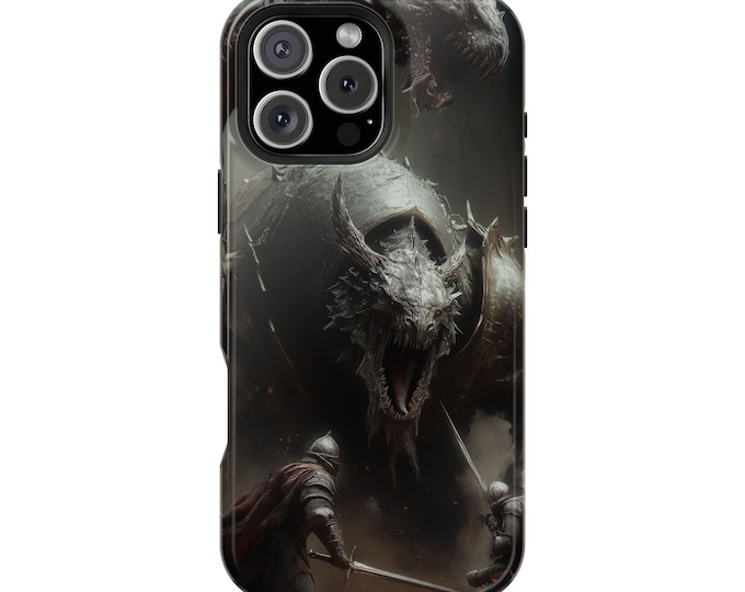 Armored Dragons Knight Fight Epic Battle Phone Case: iPhone, Galaxy, Pixel - Lifetime Warranty