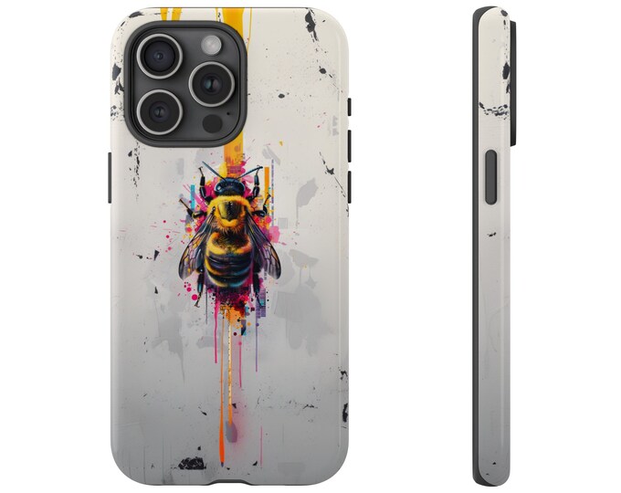 Honey Bee Spray Abstract Art for Phone Case: iPhone, Galaxy, Pixel - Lifetime Warranty