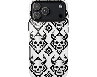 Skull Symmetry Horned Dominion | Phone Ink Case | Custom Made Cover | Lifetime Warranty