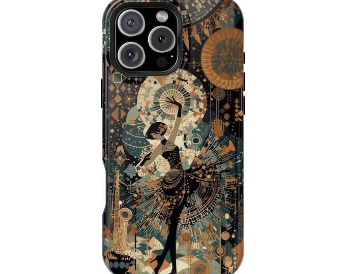 Flapper Girl Jazz Art Deco Phone Case: iPhone, Galaxy, Pixel - Lifetime Warranty