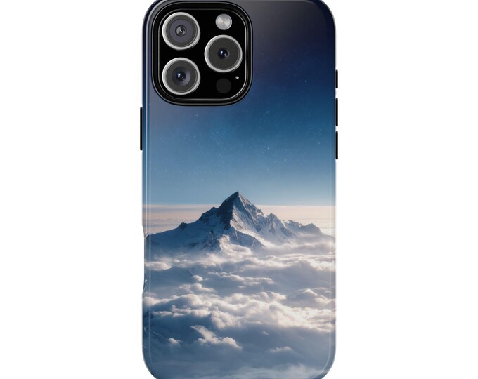 Mountain Peak Above White Dreamy Clouds Phone Case: iPhone, Galaxy, Pixel - Lifetime Warranty