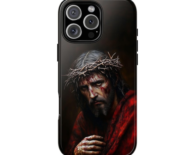 Jesus Christ Portrait Crown of Thorns Phone Case for iPhone | Samsung Galaxy | Google Pixel