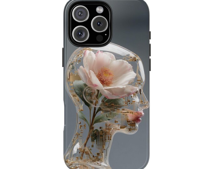 Transparent Human Flower Circuit Android Phone Case: iPhone, Galaxy, Pixel - Lifetime Warranty
