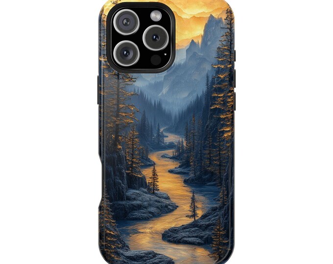Deep Blue River Ridge Woods Mountains Phone Case: iPhone, Galaxy, Pixel - Lifetime Warranty
