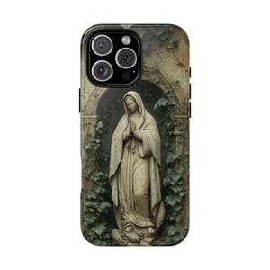 Marble Statue Lady Guadalupe Virgin Mary - Phone Case for iPhone 16 16e 15 14 13 12 11 Pro Max Samsung Galaxy S25 S24 Google Pixel 9 9a
