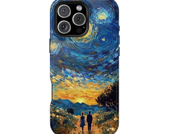 Starry Abstract Night Van Gogh Phone Case: iPhone, Galaxy, Pixel - Lifetime Warranty