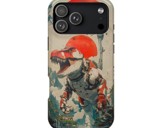 Tyrannosaurus Rex Mechanical Dinosaur Phone Case: iPhone, Galaxy, Pixel - Lifetime Warranty