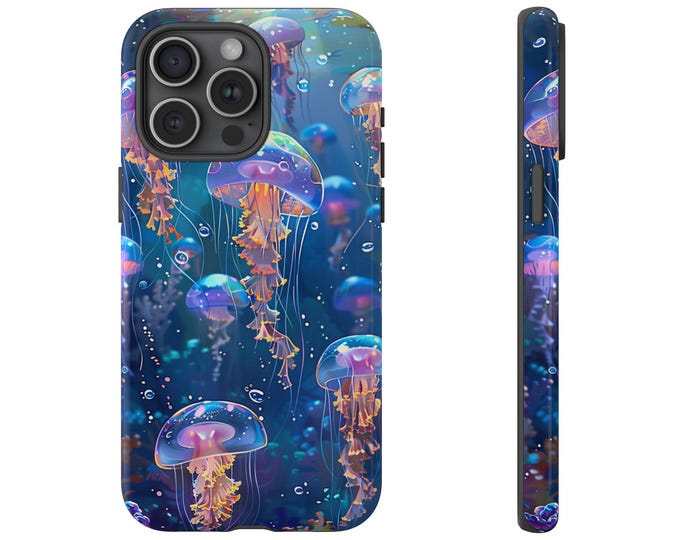 Jellyfish Deep Ocean Sea Beauty Phone Case: iPhone, Galaxy, Pixel - Lifetime Warranty
