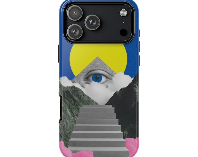 Eye Pyramid Surreal Trippy Acid Art Phone Case: iPhone, Galaxy, Pixel - Lifetime Warranty