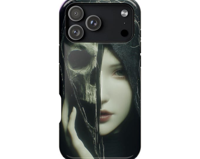 Death of Life Reaper Skeleton Woman Phone Case: iPhone, Galaxy, Pixel - Lifetime Warranty