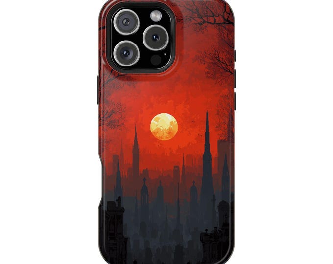 Sunset Graveyard Orange Sky Phone Case: iPhone, Galaxy, Pixel - Lifetime Warranty